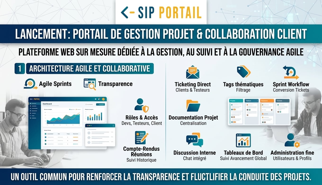 Lancement Portail de Gestion Projet & Collaboration Client